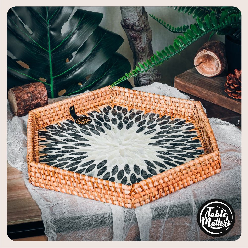 17-Lunar-Hexagon-Medium-Rattan-Tray-ProductListing ORNATE Serving Tray Collection