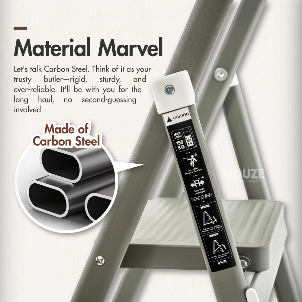 DY-8254-DY-8255-Stali-4-5-Tier-Slim-Carbon-Steel-Ladder-with-Wide-Pedal-03 Stáli 4-Tier / 5-Tier Slim Carbon Steel Ladder With Wide Pedal